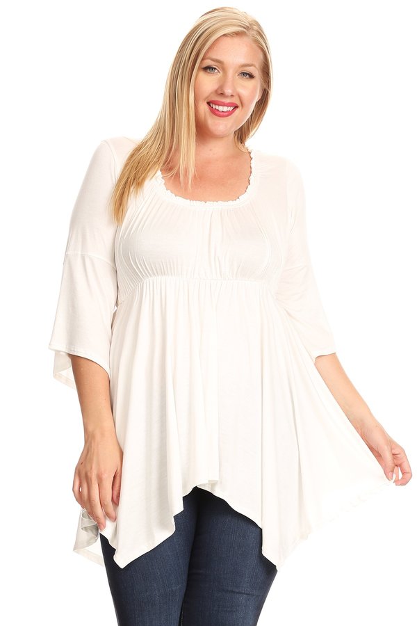 EMPIRE WAIST TOP IN IVORY